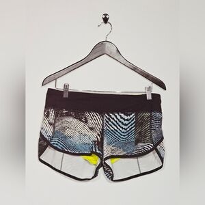 Lululemon RUN: SPEED SHORTS **Seawheeze** Secret Society Tofino Teal sz 8